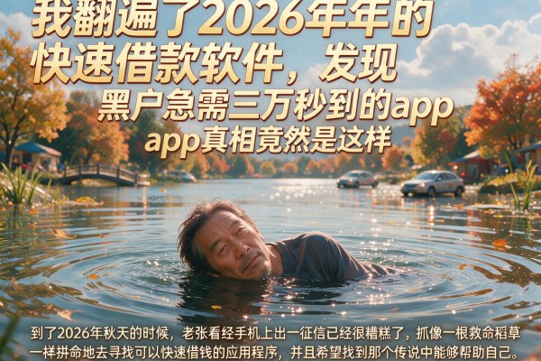 我翻遍了2026年的快速借款软件，发现黑户急需三万秒到的app真相竟然是这样