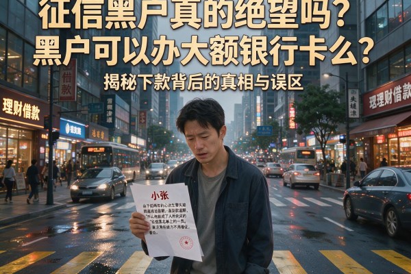 征信黑户真的绝望吗？黑户可以办大额银行卡么？揭秘下款背后的真相与误区
