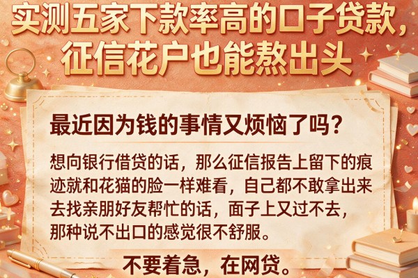 实测五家下款率高的口子贷款，征信花户也能熬出头
