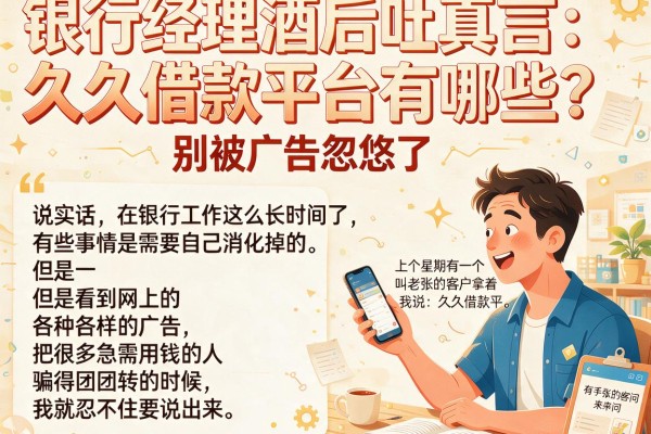 银行经理酒后吐真言：久久借款平台有哪些？别被广告忽悠了