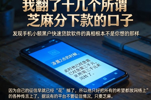 我翻了十几个所谓芝麻分下款的口子，发现手机小额黑户快速贷款软件的真相根本不是你想的那样