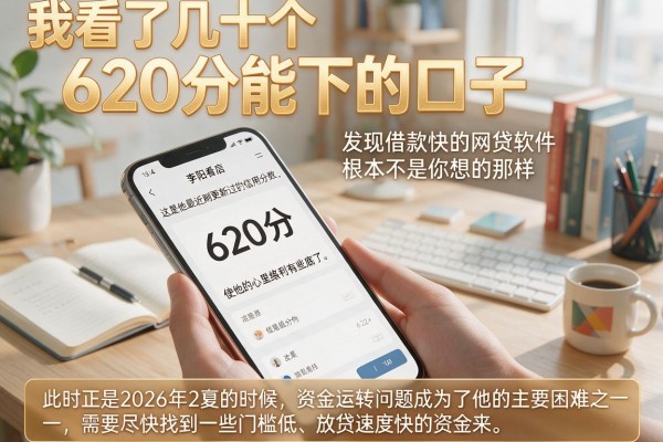 我看了几十个620分能下的口子，发现借款快的网贷软件根本不是你想的那样