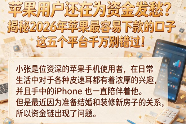 苹果用户还在为资金发愁？揭秘2026年苹果最容易下款的口子，这五个平台千万别错过！
