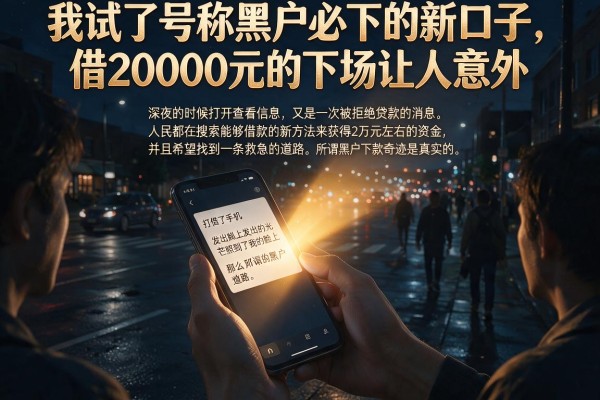 我试了号称黑户必下的新口子，借20000元的下场让人意外
