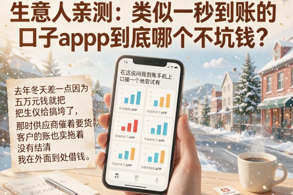生意人亲测：类似一秒到账的口子app到底哪个不坑钱？