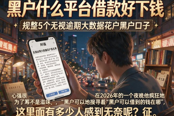 黑户什么平台借款好下钱，规整5个无视逾期大数据花户黑户口子