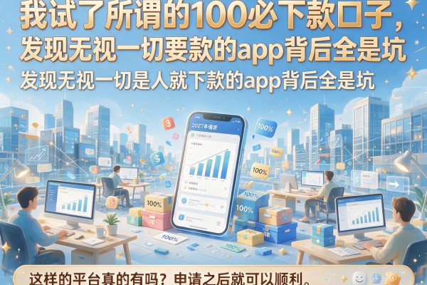 我试了所谓的100必下款口子，发现无视一切是人就下款的app背后全是坑