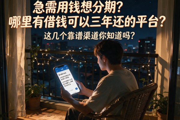 急需用钱想分期？哪里有借钱可以三年还的平台？这几个靠谱渠道你知道吗？