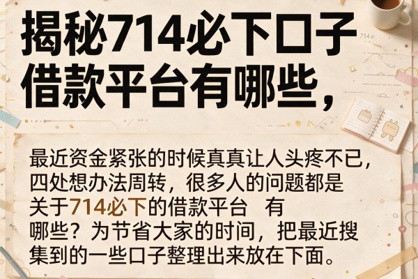 揭秘714必下口子借款平台有哪些，整理出这几款下款快的