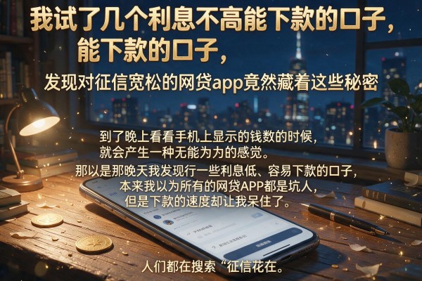 我试了几个利息不高能下款的口子，发现对征信宽松的网贷app竟然藏着这些秘密