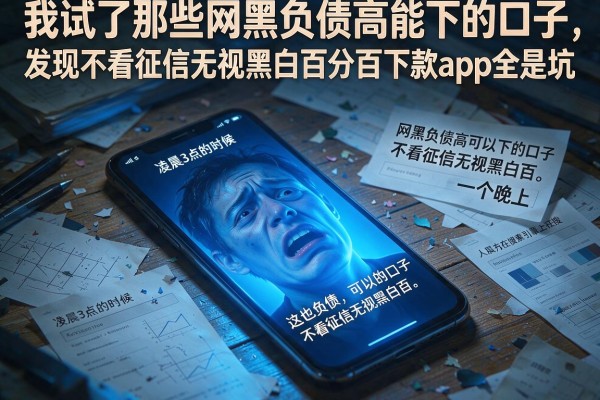 我试了那些网黑负债高能下的口子，发现不看征信无视黑白百分百下款app全是坑