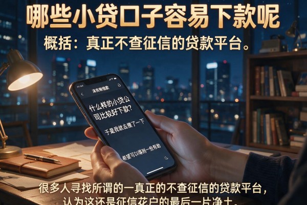 哪些小贷口子容易下款呢,概括五个真正不查征信的贷款平台