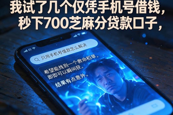 我试了几个仅凭手机号借钱和秒下700芝麻分贷款口子，结果有点意外