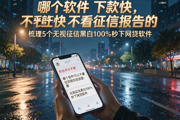 哪个软件下款快不看征信报告的，梳理5个无视征信黑白100%秒下网贷软件