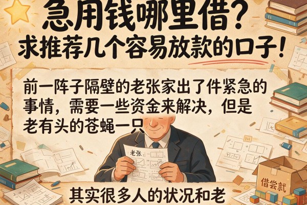 急用钱哪里借？求推荐几个容易放款的口子！