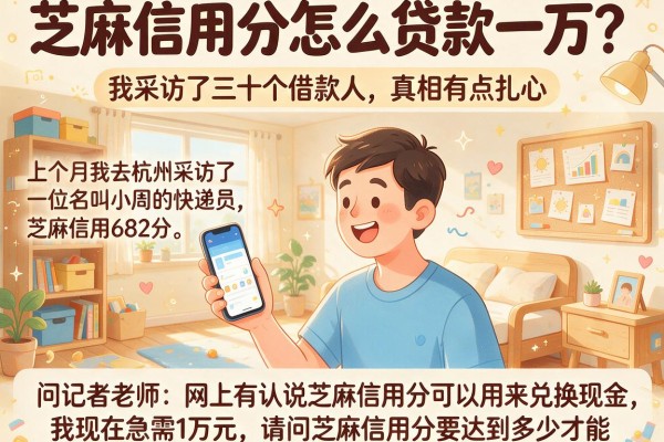 芝麻信用分怎么贷款一万？我采访了三十个借款人，真相有点扎心