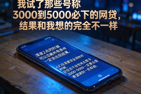 我试了那些号称3000到5000必下的网贷，结果和我想的完全不一样