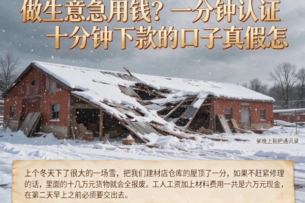 做生意急用钱?一分钟认证十分钟下款的口子真假怎么辨