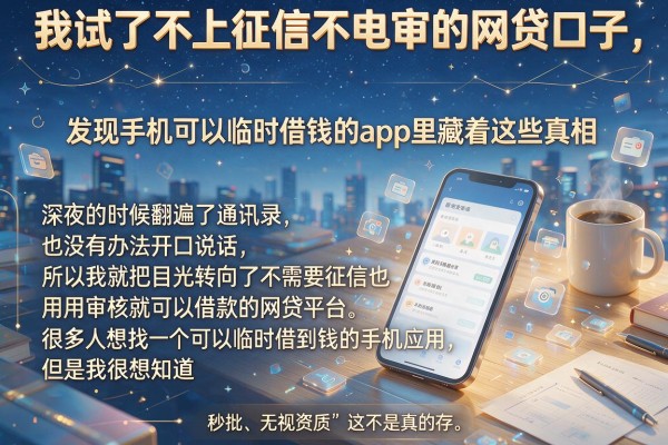 我试了不上征信不电审的网贷口子，发现手机可以临时借钱的app里藏着这些真相