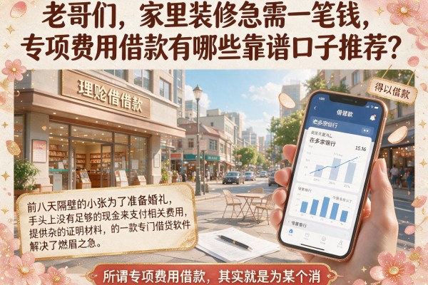 老哥们，家里装修急需一笔钱，专项费用借款有哪些靠谱口子推荐？