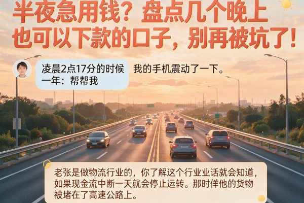 半夜急用钱？盘点几个晚上也可以下款的口子，别再被坑了