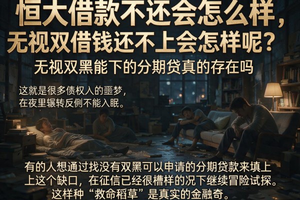 恒大借款不还会怎么样，无视双黑能下的分期贷真的存在吗