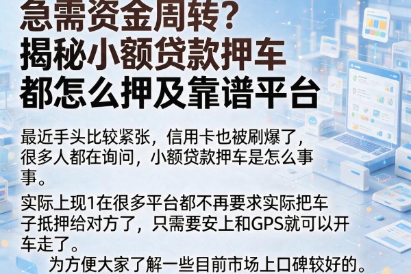 急需资金周转？揭秘小额贷款押车都怎么押及靠谱平台