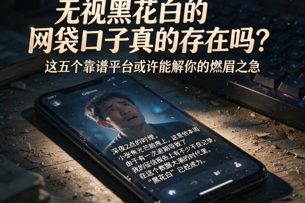 无视黑花白的网袋口子真的存在吗？这五个靠谱平台或许能解你的燃眉之急