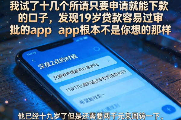 我试了十几个所谓只要申请就能下款的口子,发现19岁贷款容易过审批的app根本不是你想的那样