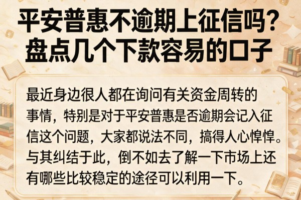 平安普惠不逾期上征信吗？盘点几个下款容易的口子