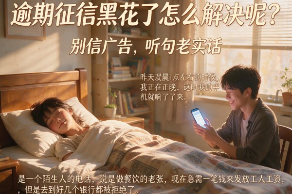 逾期征信黑花了怎么解决呢？别信广告，听句老实话
