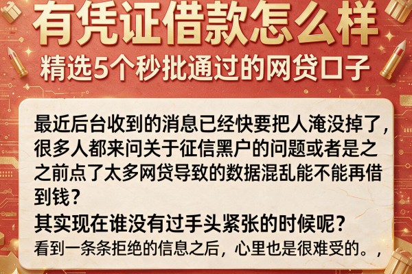 有凭证借款怎么样，精选5个秒批通过的网贷口子