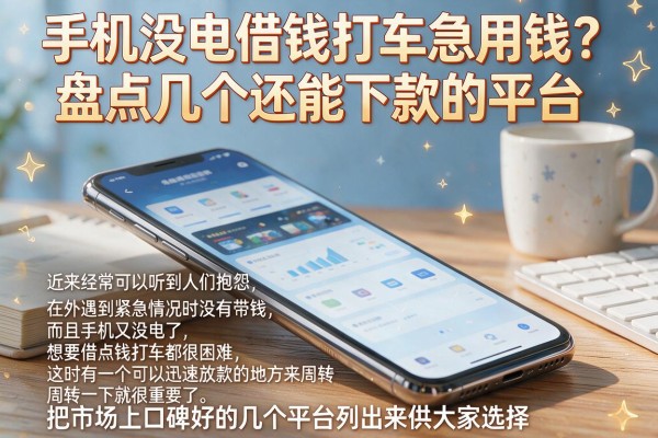手机没电借钱打车急用钱？盘点几个还能下款的平台