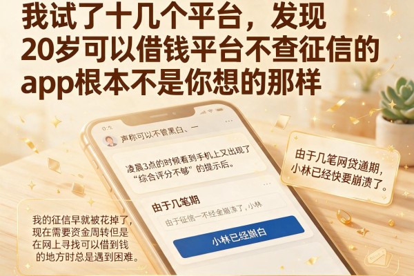 我试了十几个平台，发现20岁可以借钱平台不查征信的app根本不是你想的那样