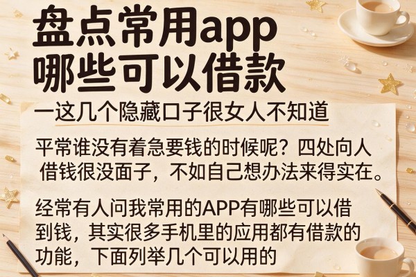 盘点常用app哪些可以借款，这几个隐藏口子很多人不知道