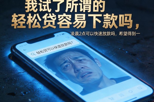 我试了所谓的轻松贷容易下款吗，发现那些宣称不看征信无视黑白百分百下款网贷平台全是套路