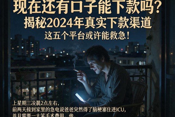 现在还有口子能下款吗？揭秘2024年真实下款渠道，这五个平台或许能救急！