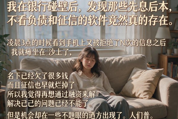 我在银行碰壁后，发现那些先息后本、不看负债和征信的软件竟然真的存在