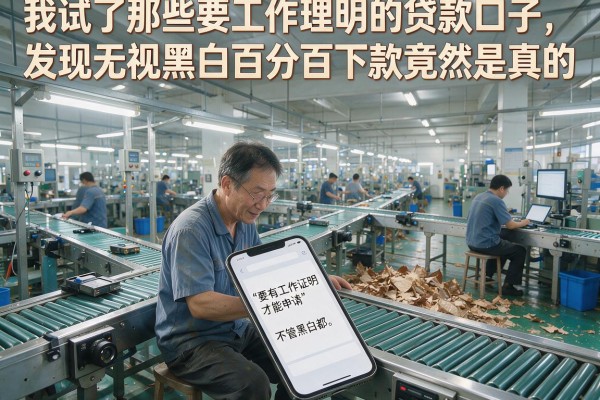 我试了那些要工作证明的贷款口子，发现无视黑白百分百下款竟然是真的