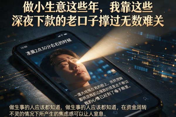 做小生意这些年，我靠这些深夜下款的老口子撑过无数难关
