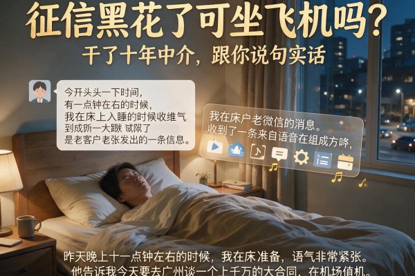 征信黑花了可坐飞机吗？干了十年中介，跟你说句实话