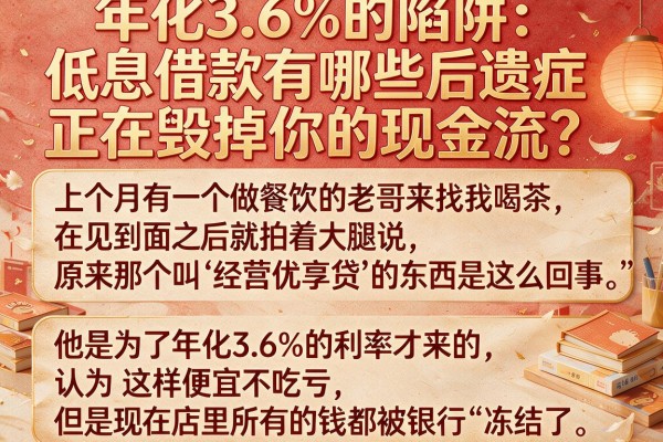 年化3.6%的陷阱:低息借款有哪些后遗症正在毁掉你的现金流?