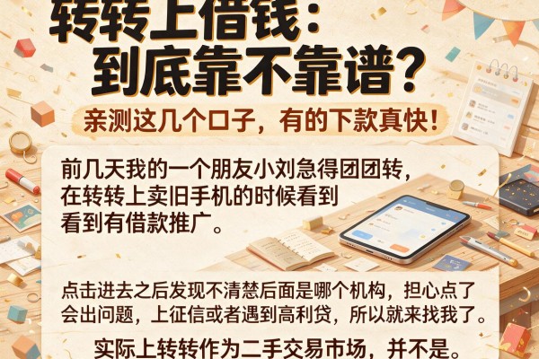 转转上借钱到底靠不靠谱？亲测这几个口子，有的下款真快！