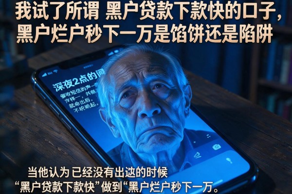 我试了所谓的黑户贷款下款快的口子，黑户烂户秒下一万是馅饼还是陷阱