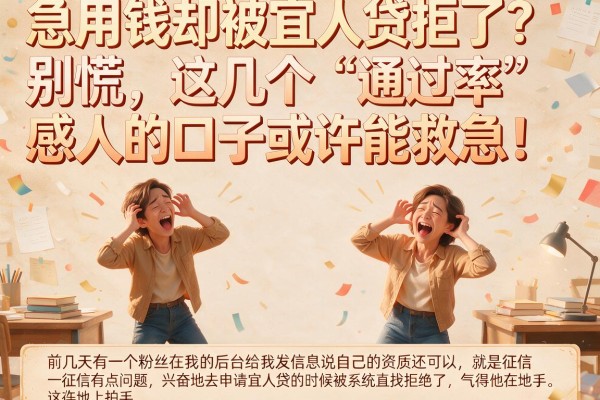 急用钱却被宜人贷拒了？别慌，这几个“通过率”感人的口子或许能救急！