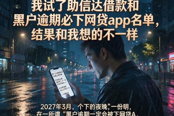 我试了助信达借款和黑户逾期必下网贷app名单，结果和我想的不一样