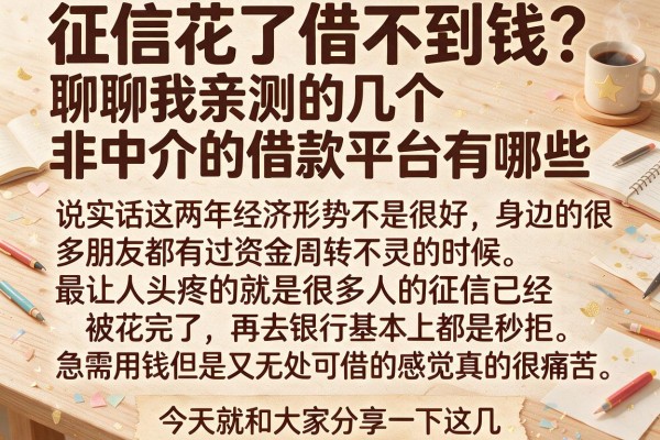 征信花了借不到钱?聊聊我亲测的几个非中介的借款平台有哪些