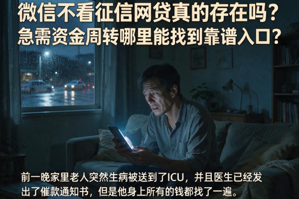 微信不看征信网贷真的存在吗？急需资金周转哪里能找到靠谱入口？