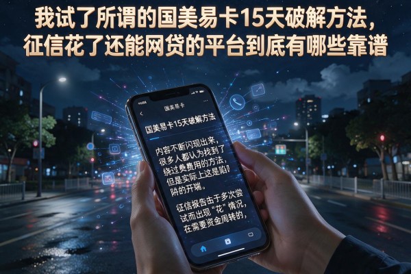 我试了所谓的国美易卡15天破解方法，征信花了还能网贷的平台到底有哪些靠谱