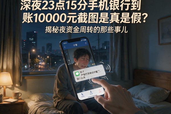 深夜23点15分手机银行到账10000元截图是真是假？揭秘深夜资金周转的那些事儿